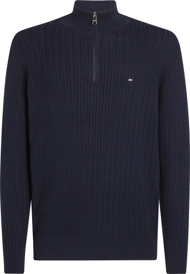 Tommy Hilfiger schipperstrui donkerblauw kabels