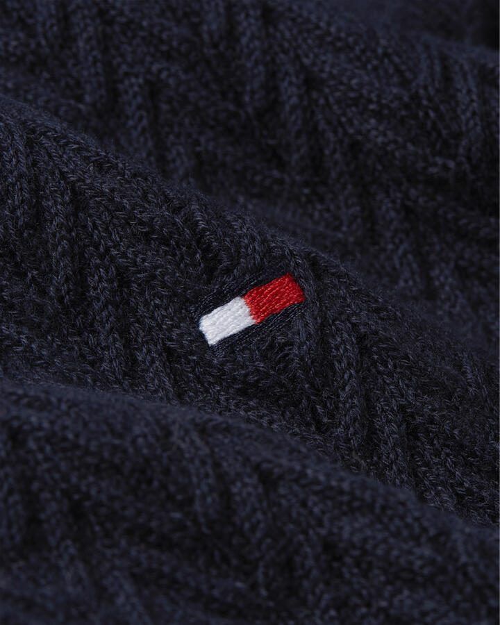 Tommy Hilfiger schipperstrui donkerblauw kabels - Foto 2