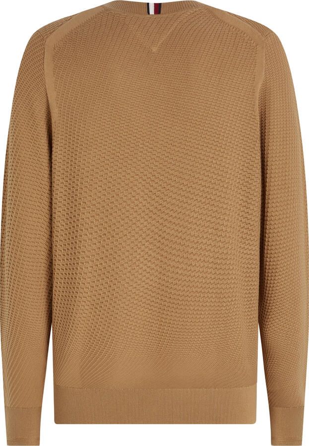 Tommy Hilfiger Rechthoekige Structuur Crew Neck Trui Bruin Heren - Foto 4