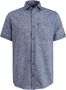Vanguard Blauwe Casual Overhemd Short Sleeve Shirt Linen Cotton Blend - Thumbnail 3
