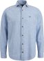 VANGUARD Heren Overhemden Long Sleeve Shirt Linen Cotton Blend Stripe Lichtblauw - Thumbnail 3