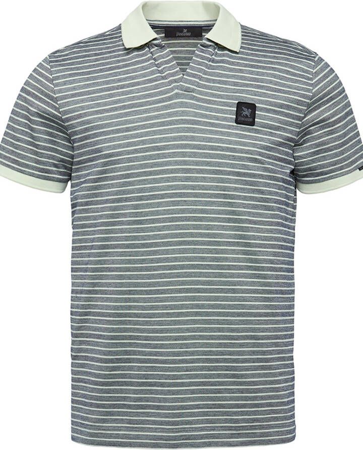 Vanguard poloshirt groen blauwe strepen