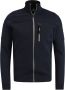 VANGUARD Heren Truien & Vesten Zip Jacket Cotton Bonded Mouline Donkerblauw - Thumbnail 3