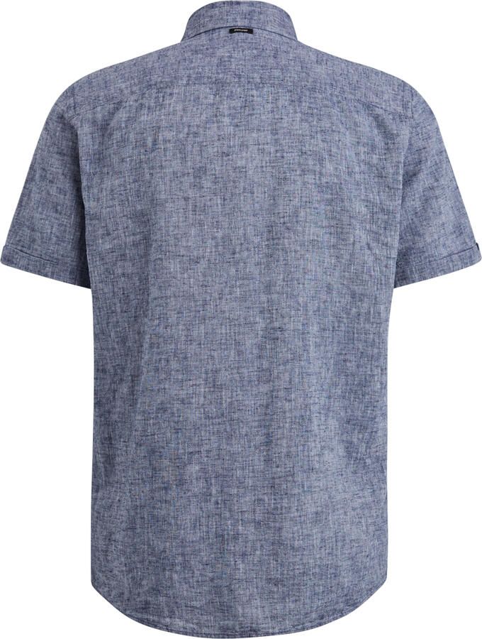 Vanguard Blauwe Casual Overhemd Short Sleeve Shirt Linen Cotton Blend - Foto 7