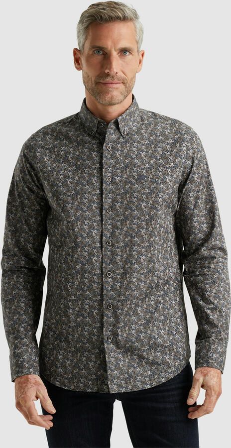 Vanguard Gedrukt lange mouw poplin overhemd Black Heren - Foto 6