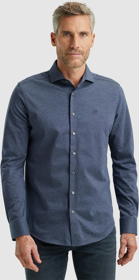 Vanguard gemêleerd slim fit overhemd donkerblauw - Foto 3