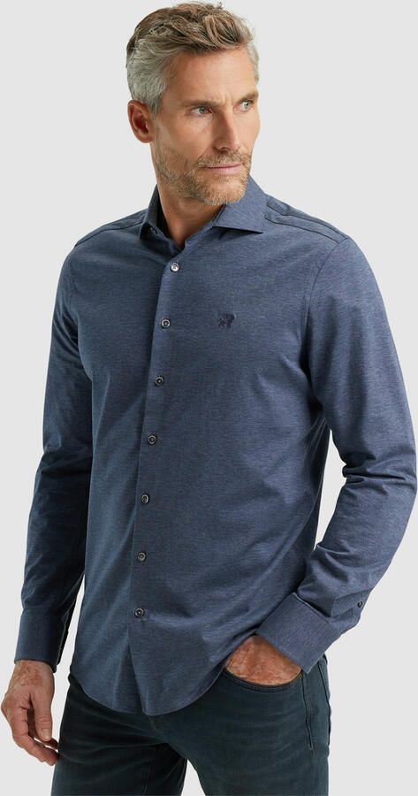 Vanguard gemêleerd slim fit overhemd donkerblauw - Foto 2