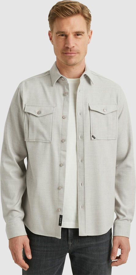 Vanguard Melange Twill Lange Mouw Shirt Blue Heren - Foto 5