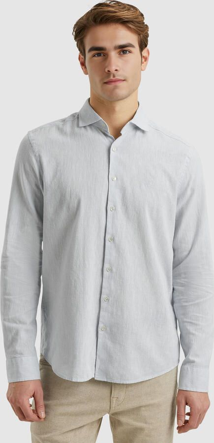 Vanguard Overhemd Lange Mouw Overhemd Linnen Blend Lichtblauw - Foto 6