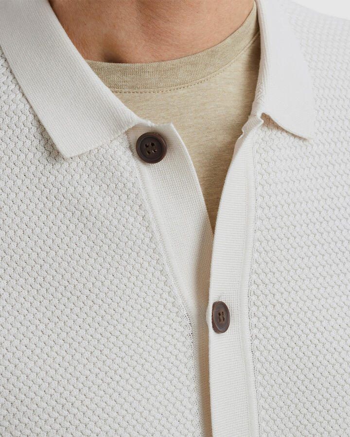 Vanguard vest met ingebreid patroon wit - Foto 4