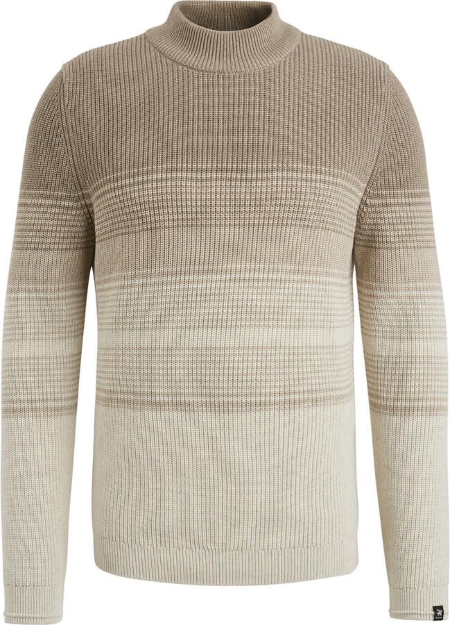 Vanguard Gestreepte Mock Neck Pullover Beige Heren - Foto 2