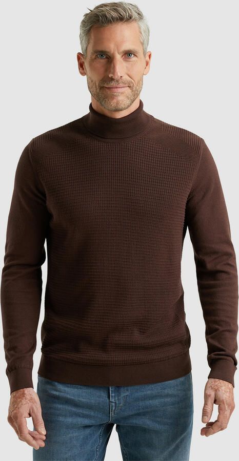 Vanguard Sweater Coltrui Structuur Bruin - Foto 5