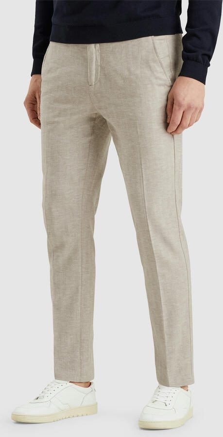 Vanguard linnen slim chino taupe - Foto 4