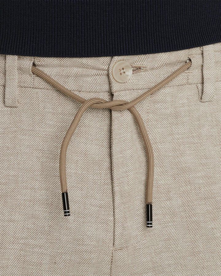 Vanguard linnen slim chino taupe - Foto 3