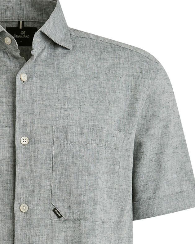 Vanguard Overhemd Lange Mouw Short Sleeve Overhemd Linnen Blend Dark Slate - Foto 8