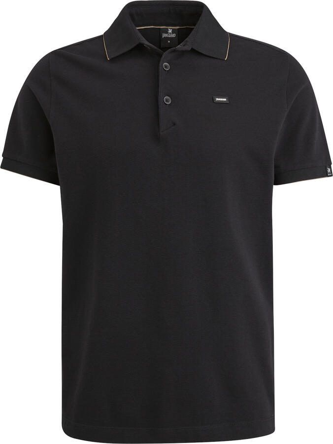 Vanguard polo met logo zwart