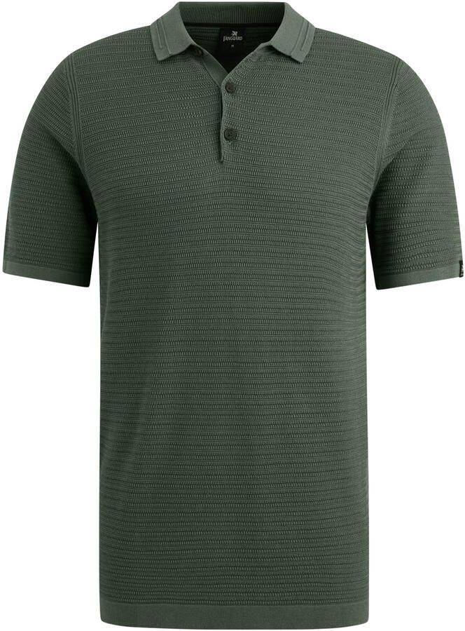 Vanguard regular polo met ingebreid patroon donkergroen - Foto 2