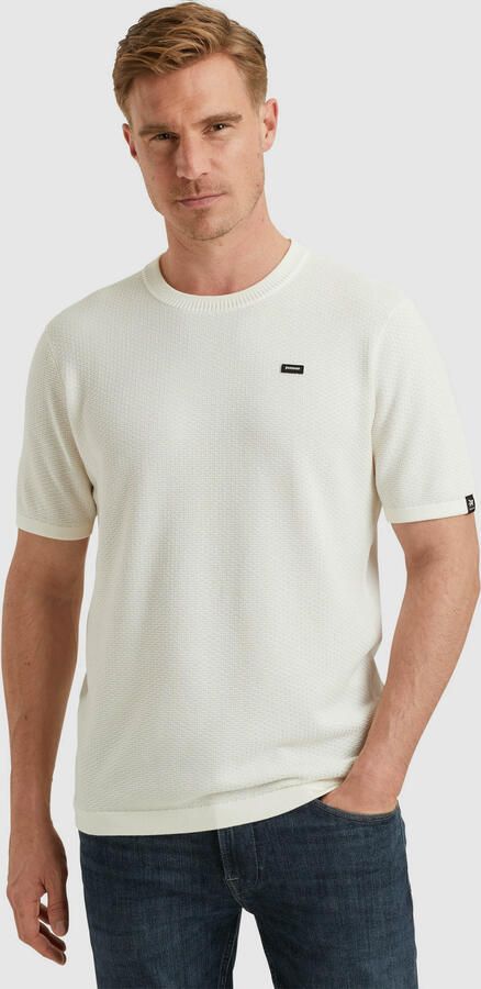 Vanguard T-shirt gebreid ecru