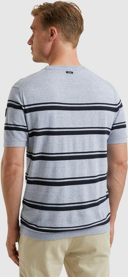 Vanguard Korte Mouw R-hals Katoen Linnen T-shirt Blue Heren - Foto 5
