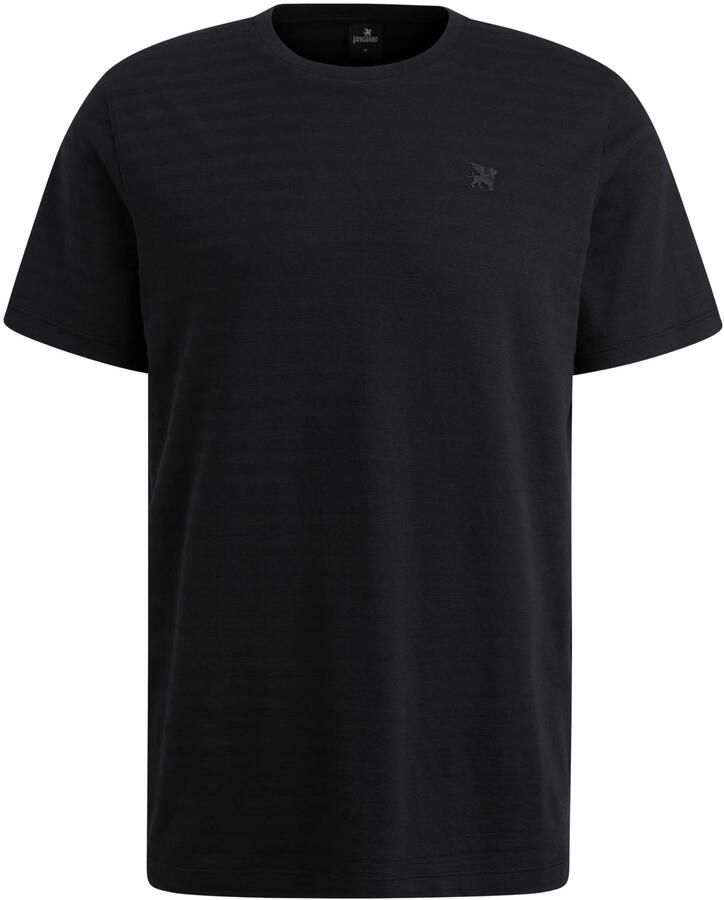 Vanguard T-shirt met ingebreid patroon zwart