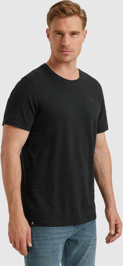 Vanguard T-shirt met ingebreid patroon zwart - Foto 4