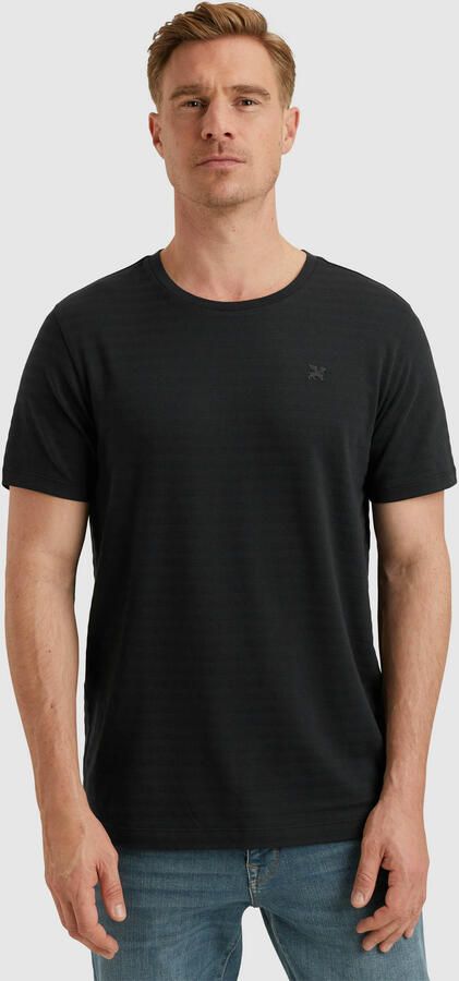 Vanguard T-shirt met ingebreid patroon zwart - Foto 3