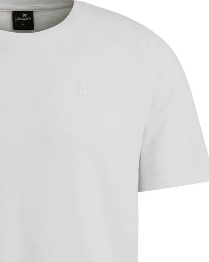 Vanguard T-shirt met ingebreid patroon wit - Foto 5