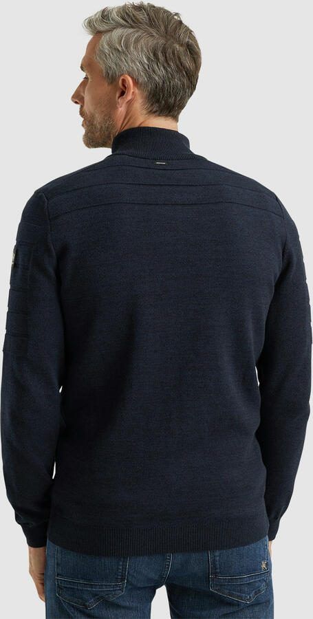 Vanguard vest met ingebreid patroon donkerblauw - Foto 3