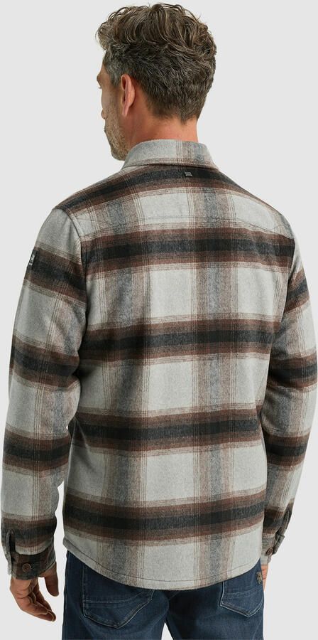 Vanguard Sweater Overshirt Brushed Wolblend Ruit Grijs - Foto 7