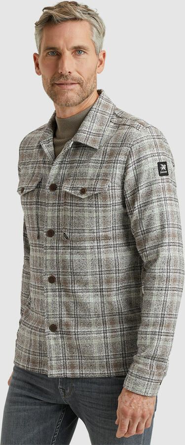 Vanguard Check Boucle Overshirt Lange Mouw Gray Heren - Foto 5