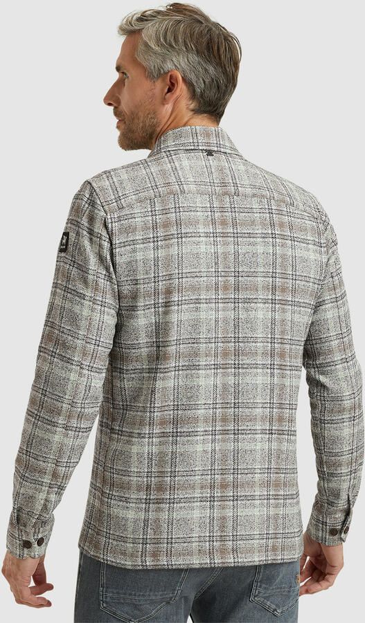 Vanguard Check Boucle Overshirt Lange Mouw Gray Heren - Foto 3