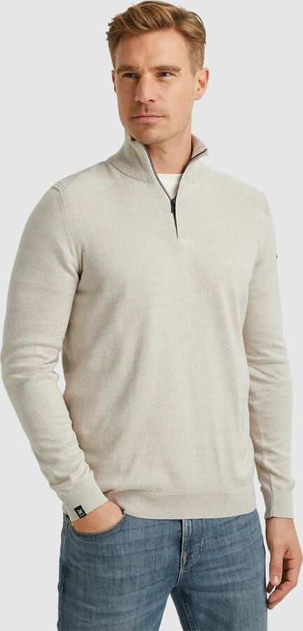 Vanguard Trui Half Zip Melange Ecru - Foto 6