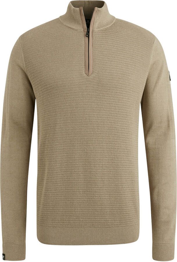 Vanguard Half Zip Katoen Modal Mouli Pullover Beige Heren - Foto 5