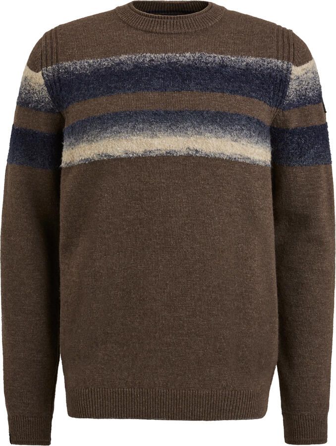 Vanguard Lamswol Blend Crewneck Pullover Brown Heren