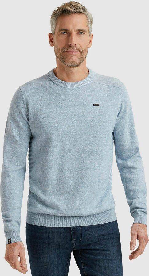 Vanguard Ronde Hals Katoen Linnen Pullover Blue Heren - Foto 6