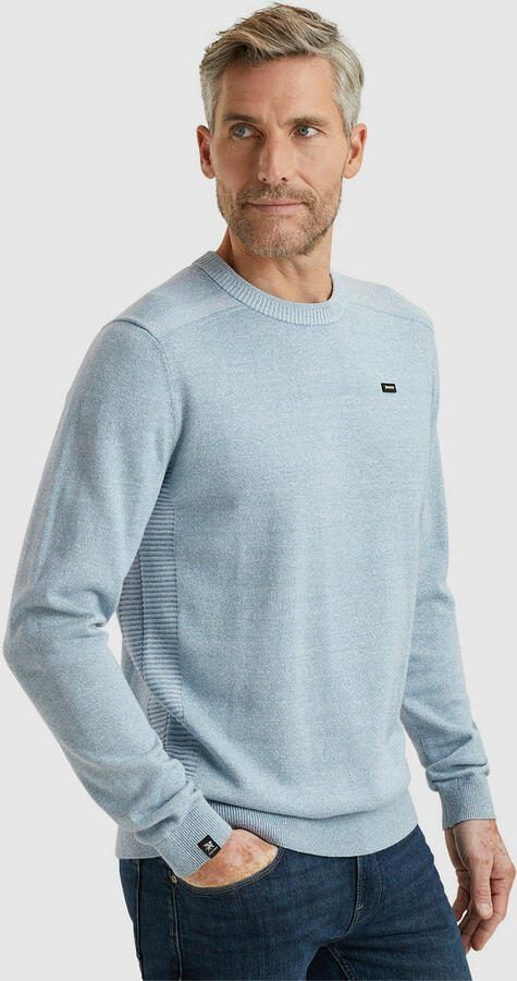 Vanguard Ronde Hals Katoen Linnen Pullover Blue Heren - Foto 8