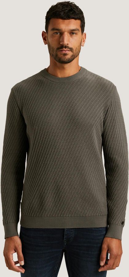 Cast Iron trui met ingebreid patroon grijs - Foto 3