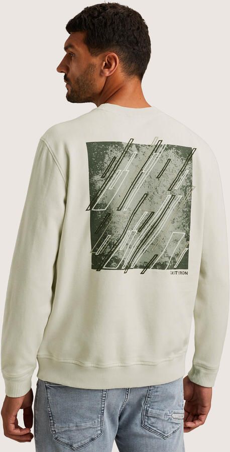 Cast iron Sweatshirt Met Twillstructuur