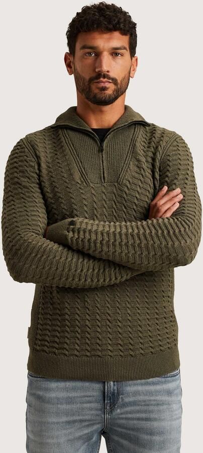 Cast iron Trui Met Halve Rits