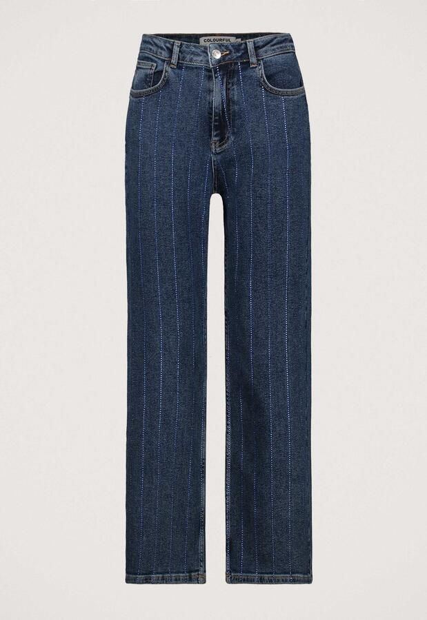 Colourful Rebel Gaias Rhinestones Denim Jeans