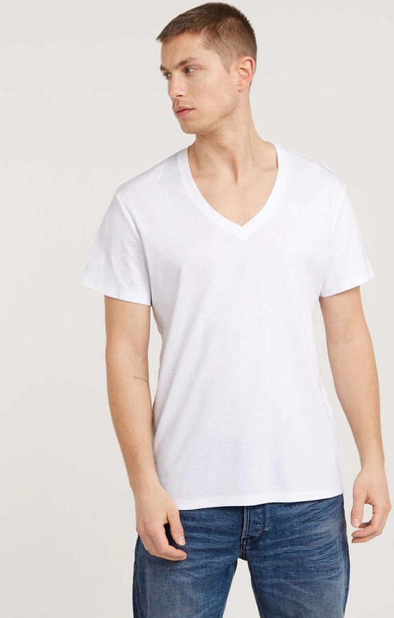G-Star RAW Shirt met V-hals in tweepack (set 2-delig) - Foto 6