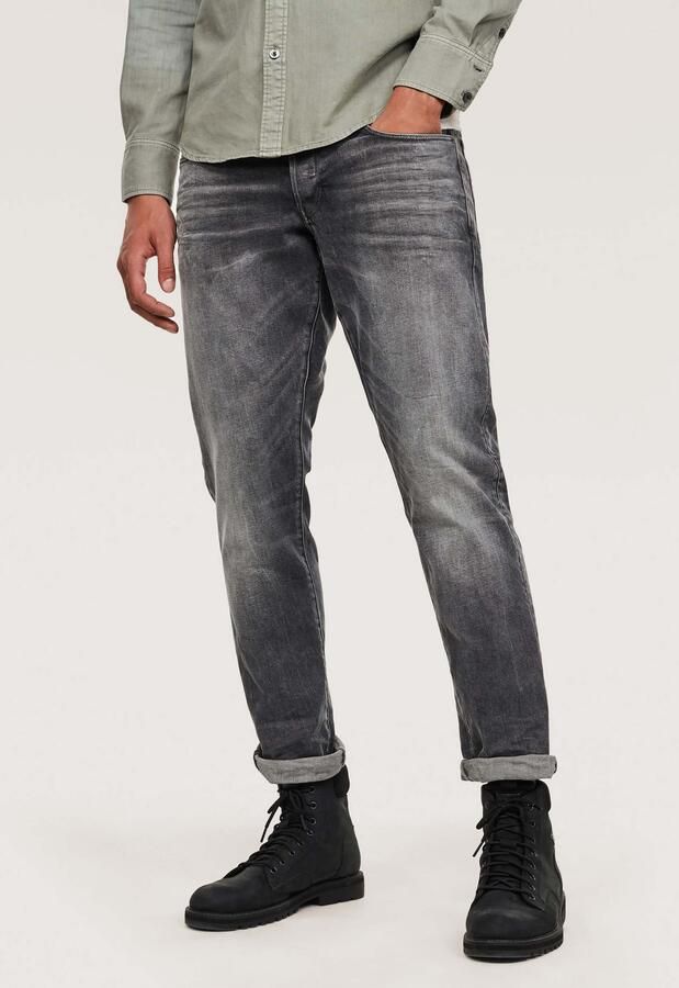 G-STAR RAW Heren Jeans 3301 Regular Tapered Lichtgrijs