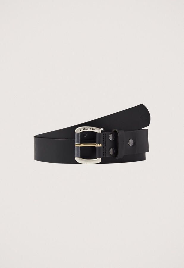 G-Star RAW Leren riem Dast belt versterkt met klinknagels