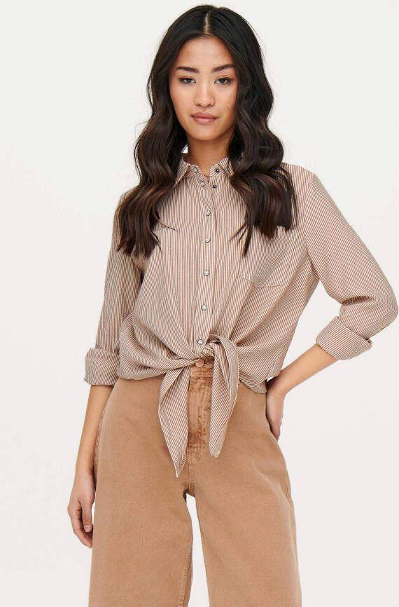Only Overhemdblouse ONLLECEY LS KNOT SHIRT NOOS WVN