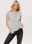 Only Silvery S S V Neck Lurex Top JRS Noos 15136069 Grijs Dames - Thumbnail 2