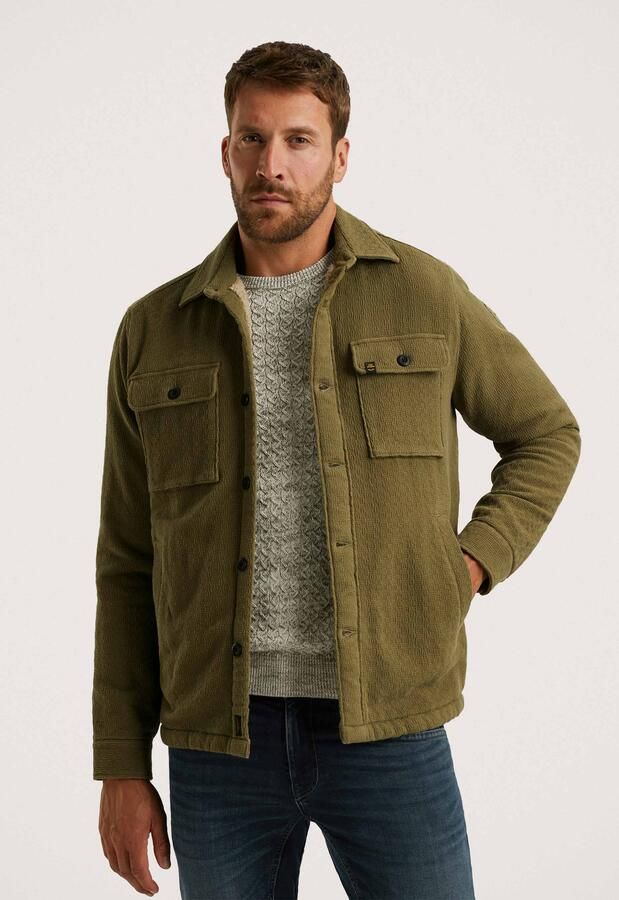PME Legend Overshirt Bold Waffle Dusky Groen - Foto 5