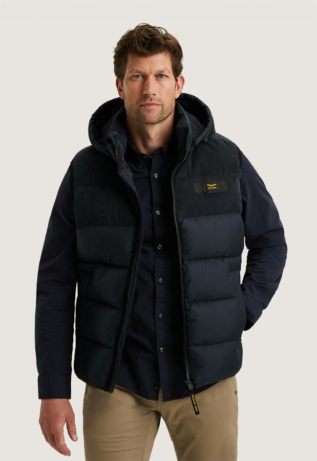 PME Legend Regular fit bodywarmer met logo-applicatie model 'Gobbler'