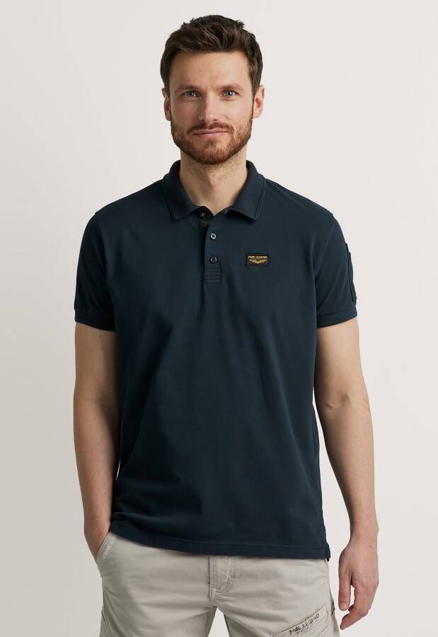 PME Legend Regular fit poloshirt met labelpatch model 'TRACKWAY' - Foto 8