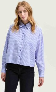 Selected femme Reka Striped Cropped Blouse