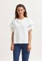 SELECTED FEMME Dames Tops & T-shirts Slfrylie Ss Florence Tee Wit - Thumbnail 2